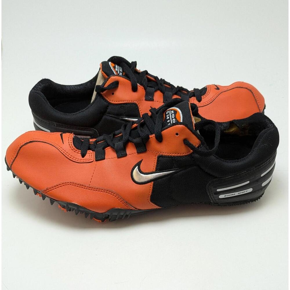 Vintage Mens Nike Zoom Shift Fly Track Spikes Bowerman Field Orange Shoes Sz 11